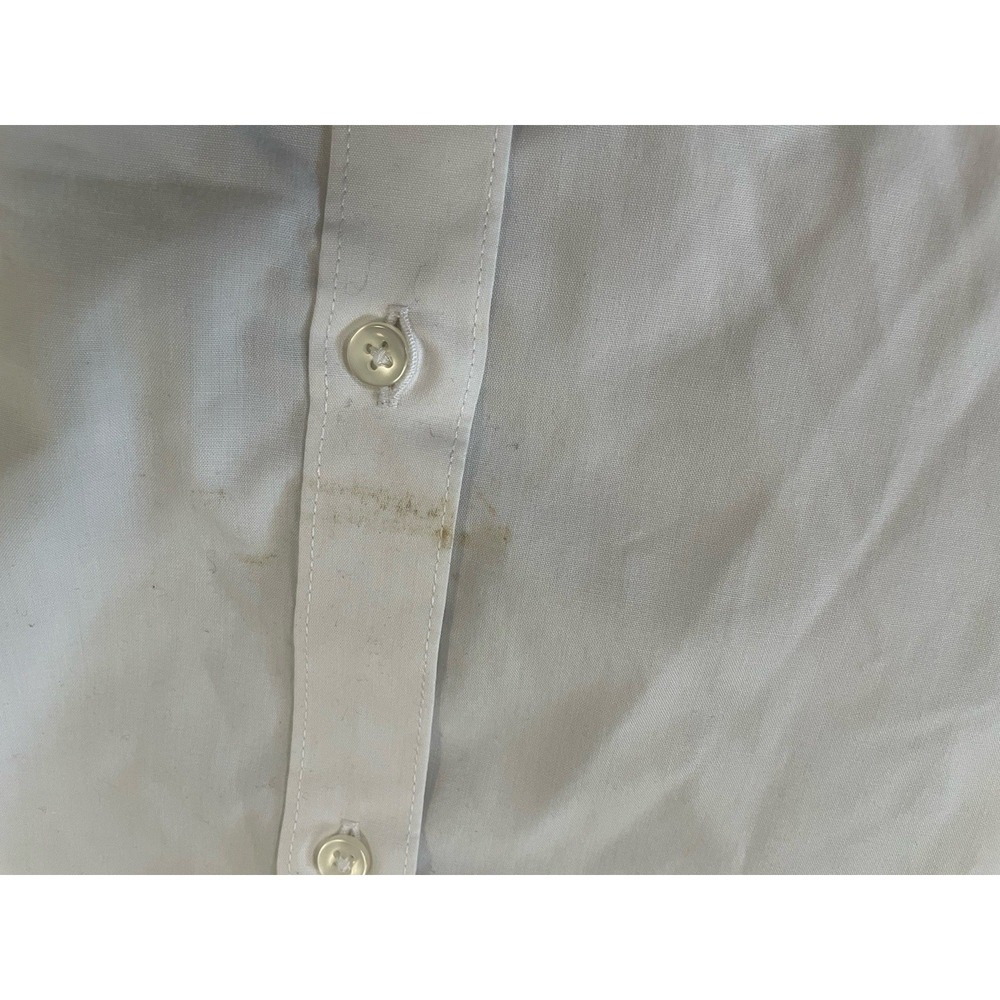 H&M White Long-Sleeve Slim Fit Men's Sz M Dress Shirt Button-Up Easy Iron - Picture 8 of 8